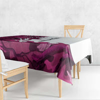 Pink Camo Customize Name Deer Hunting Tablecloth Tribal Buck Silhouette - Wonder Print Shop