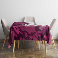 Pink Camo Customize Name Deer Hunting Tablecloth Tribal Buck Silhouette - Wonder Print Shop