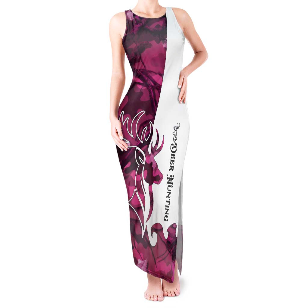 Pink Camo Customize Name Deer Hunting Tank Maxi Dress Tribal Buck Silhouette - Wonder Print Shop
