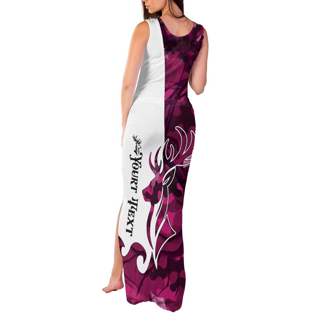 Pink Camo Customize Name Deer Hunting Tank Maxi Dress Tribal Buck Silhouette - Wonder Print Shop