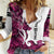 Pink Camo Customize Name Deer Hunting Women Casual Shirt Tribal Buck Silhouette - Wonder Print Shop