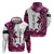 Pink Camo Customize Name Deer Hunting Zip Hoodie Tribal Buck Silhouette - Wonder Print Shop
