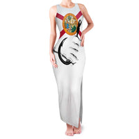 Flag Florida Fishing Family Matching Tank Maxi Dress and Hawaiian Shirt Fish Hook Rip Detail and Custom Name Red Accent Design - Wonder Print Shop