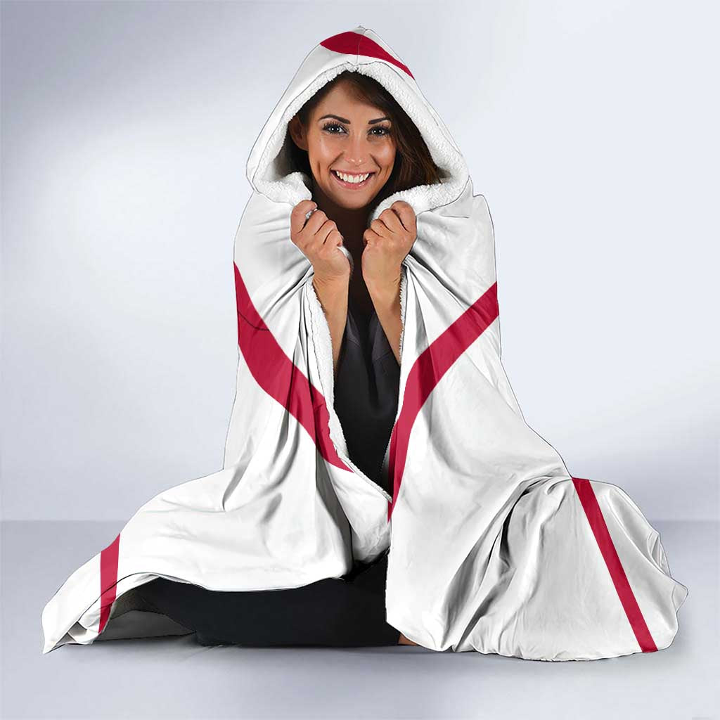 Flag Florida Fishing Hooded Blanket Fish Hook Rip Detail and Custom Name Red Accent Design - Wonder Print Shop