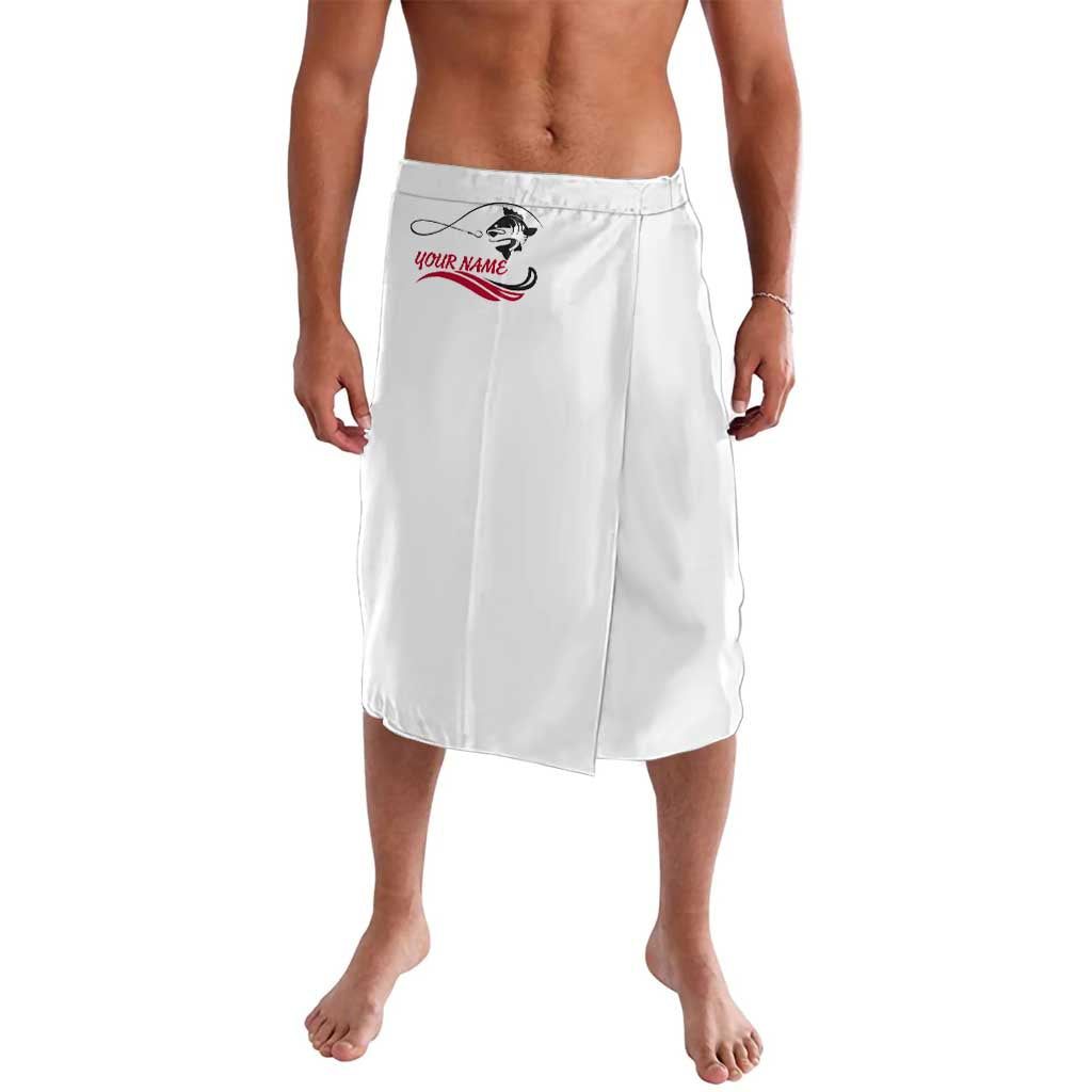 Flag Florida Fishing Lavalava Fish Hook Rip Detail and Custom Name Red Accent Design - Wonder Print Shop