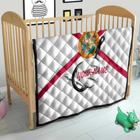 Flag Florida Fishing Quilt Fish Hook Rip Detail and Custom Name Red Accent Design - Wonder Print Shop