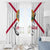 Flag Florida Fishing Window Curtain Fish Hook Rip Detail and Custom Name Red Accent Design - Wonder Print Shop