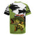 Largemouth Bass Fishing Rugby Jersey Fish On Text and Boat Scene in Green and Black Custom Design - Wonder Print Shop