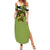 Largemouth Bass Fishing Summer Maxi Dress Fish On Text and Boat Scene in Green and Black Custom Design - Wonder Print Shop