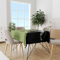 Largemouth Bass Fishing Tablecloth Fish On Text and Boat Scene in Green and Black Custom Design - Wonder Print Shop