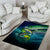 Offshore Fishing Custom Area Rug Tuna Mahi Mahi and Wahoo in Ocean Wave Design - Wonder Print Shop