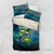 Offshore Fishing Custom Bedding Set Tuna Mahi Mahi and Wahoo in Ocean Wave Design - Wonder Print Shop