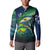 Offshore Fishing Custom Button Sweatshirt Tuna Mahi Mahi and Wahoo in Ocean Wave Design - Wonder Print Shop