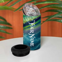 Offshore Fishing Custom 4 in 1 Can Cooler Tumbler Tuna Mahi Mahi and Wahoo in Ocean Wave Design - Wonder Print Shop