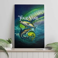Offshore Fishing Custom Canvas Wall Art Tuna Mahi Mahi and Wahoo in Ocean Wave Design - Wonder Print Shop