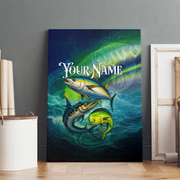 Offshore Fishing Custom Canvas Wall Art Tuna Mahi Mahi and Wahoo in Ocean Wave Design - Wonder Print Shop