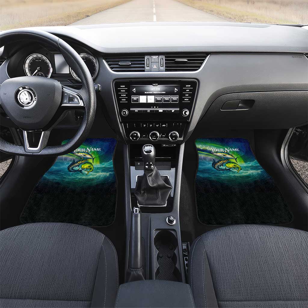 Offshore Fishing Custom Car Mats Tuna Mahi Mahi and Wahoo in Ocean Wave Design - Wonder Print Shop