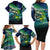 Offshore Fishing Custom Family Matching Long Sleeve Bodycon Dress and Hawaiian Shirt Tuna Mahi Mahi and Wahoo in Ocean Wave Design - Wonder Print Shop