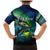 Offshore Fishing Custom Family Matching Mermaid Dress and Hawaiian Shirt Tuna Mahi Mahi and Wahoo in Ocean Wave Design - Wonder Print Shop