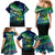 Offshore Fishing Custom Family Matching Mermaid Dress and Hawaiian Shirt Tuna Mahi Mahi and Wahoo in Ocean Wave Design - Wonder Print Shop
