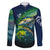Offshore Fishing Custom Family Matching Puletasi and Hawaiian Shirt Tuna Mahi Mahi and Wahoo in Ocean Wave Design - Wonder Print Shop