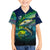 Offshore Fishing Custom Family Matching Short Sleeve Bodycon Dress and Hawaiian Shirt Tuna Mahi Mahi and Wahoo in Ocean Wave Design - Wonder Print Shop