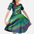 Offshore Fishing Custom Family Matching Summer Maxi Dress and Hawaiian Shirt Tuna Mahi Mahi and Wahoo in Ocean Wave Design - Wonder Print Shop