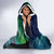 Offshore Fishing Custom Hooded Blanket Tuna Mahi Mahi and Wahoo in Ocean Wave Design - Wonder Print Shop