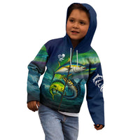 Offshore Fishing Custom Kid Hoodie Tuna Mahi Mahi and Wahoo in Ocean Wave Design - Wonder Print Shop