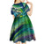 Offshore Fishing Custom Kid Short Sleeve Dress Tuna Mahi Mahi and Wahoo in Ocean Wave Design - Wonder Print Shop