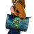 Offshore Fishing Custom Leather Tote Bag Tuna Mahi Mahi and Wahoo in Ocean Wave Design - Wonder Print Shop