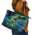 Offshore Fishing Custom Leather Tote Bag Tuna Mahi Mahi and Wahoo in Ocean Wave Design - Wonder Print Shop
