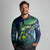 Offshore Fishing Custom Long Sleeve Polo Shirt Tuna Mahi Mahi and Wahoo in Ocean Wave Design - Wonder Print Shop