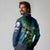Offshore Fishing Custom Long Sleeve Polo Shirt Tuna Mahi Mahi and Wahoo in Ocean Wave Design - Wonder Print Shop