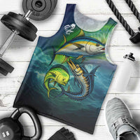 Offshore Fishing Custom Men Tank Top Tuna Mahi Mahi and Wahoo in Ocean Wave Design - Wonder Print Shop