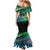 Offshore Fishing Custom Mermaid Dress Tuna Mahi Mahi and Wahoo in Ocean Wave Design - Wonder Print Shop