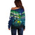 Offshore Fishing Custom Off Shoulder Sweater Tuna Mahi Mahi and Wahoo in Ocean Wave Design - Wonder Print Shop
