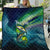 Offshore Fishing Custom Quilt Tuna Mahi Mahi and Wahoo in Ocean Wave Design - Wonder Print Shop