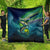 Offshore Fishing Custom Quilt Tuna Mahi Mahi and Wahoo in Ocean Wave Design - Wonder Print Shop