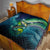 Offshore Fishing Custom Quilt Tuna Mahi Mahi and Wahoo in Ocean Wave Design - Wonder Print Shop