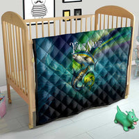 Offshore Fishing Custom Quilt Tuna Mahi Mahi and Wahoo in Ocean Wave Design - Wonder Print Shop