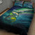 Offshore Fishing Custom Quilt Bed Set Tuna Mahi Mahi and Wahoo in Ocean Wave Design - Wonder Print Shop