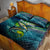 Offshore Fishing Custom Quilt Bed Set Tuna Mahi Mahi and Wahoo in Ocean Wave Design - Wonder Print Shop