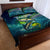 Offshore Fishing Custom Quilt Bed Set Tuna Mahi Mahi and Wahoo in Ocean Wave Design - Wonder Print Shop