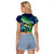 Offshore Fishing Custom Raglan Cropped T Shirt Tuna Mahi Mahi and Wahoo in Ocean Wave Design - Wonder Print Shop
