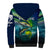 Offshore Fishing Custom Sherpa Hoodie Tuna Mahi Mahi and Wahoo in Ocean Wave Design - Wonder Print Shop