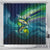 Offshore Fishing Custom Shower Curtain Tuna Mahi Mahi and Wahoo in Ocean Wave Design - Wonder Print Shop