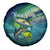 Offshore Fishing Custom Spare Tire Cover Tuna Mahi Mahi and Wahoo in Ocean Wave Design - Wonder Print Shop