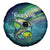 Offshore Fishing Custom Spare Tire Cover Tuna Mahi Mahi and Wahoo in Ocean Wave Design - Wonder Print Shop