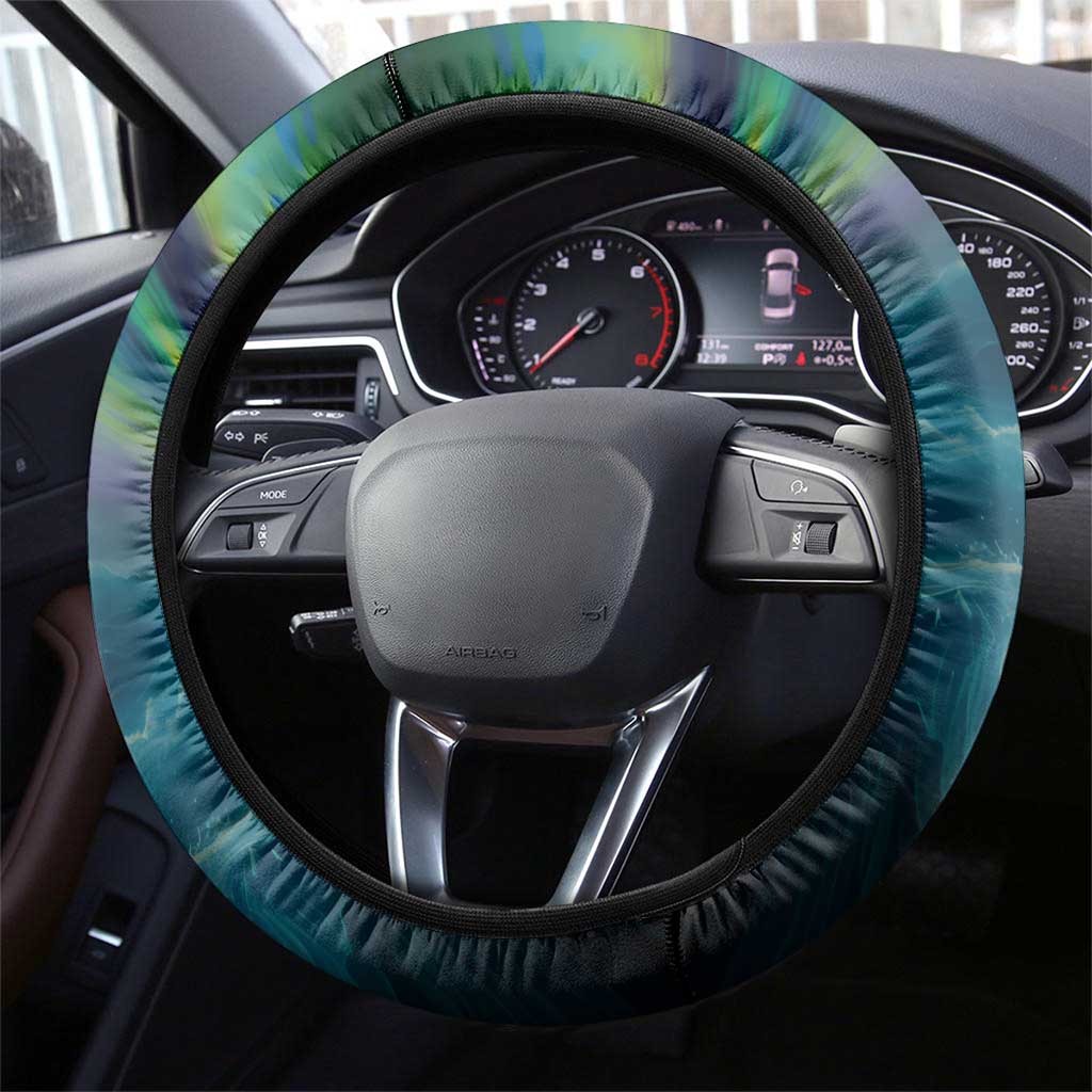 Offshore Fishing Steering Wheel Cover Tuna Mahi Mahi and Wahoo in Ocean Wave Design - Wonder Print Shop